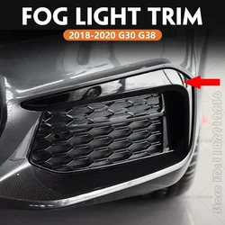 for 2018-2020 G30 G38 BMW 5 Series M Sport Front Fog Light Trim Strips Eyebrow Lamp Cover 51118070541 51118070542