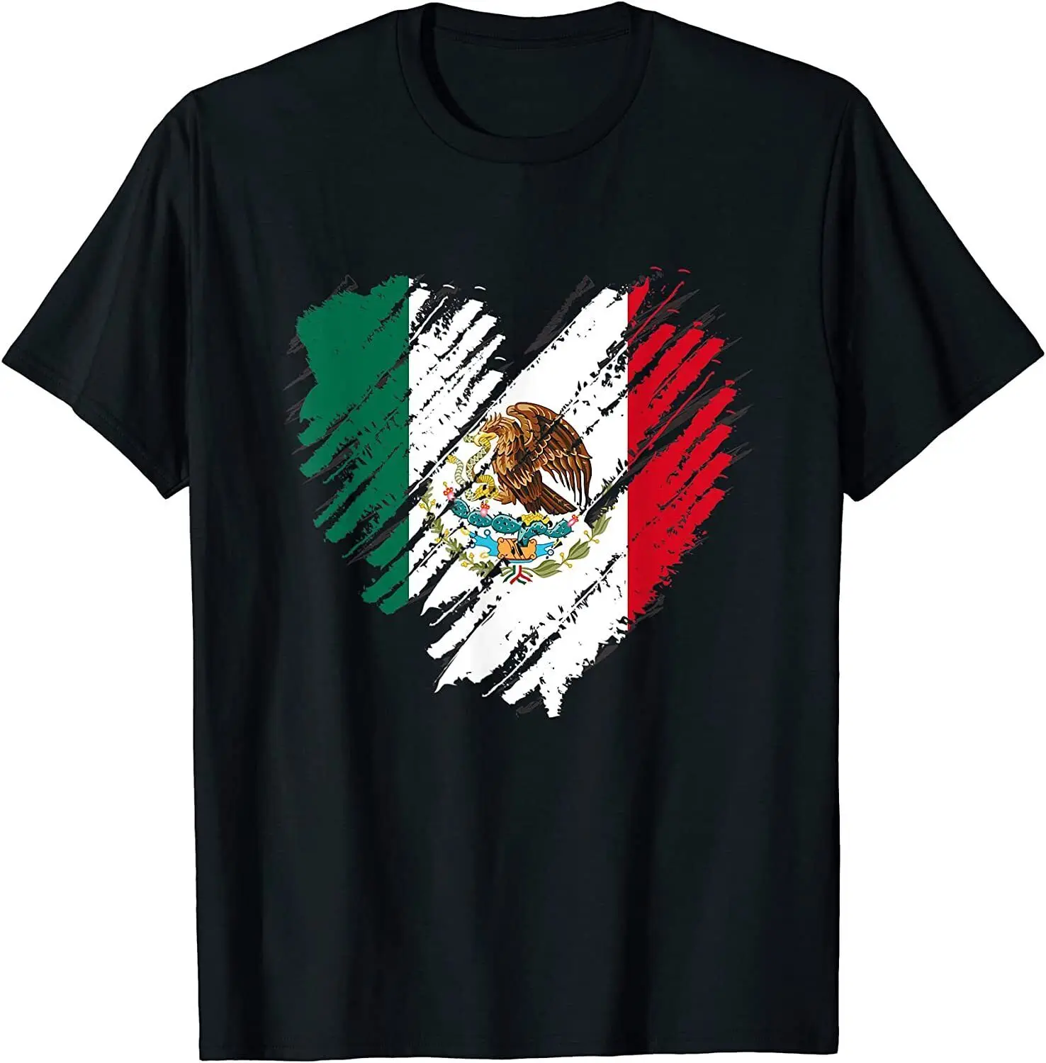 NEW! Mexico City Mexican Flag Heart Gift Mexico Country T-Shirt - MADE IN USA