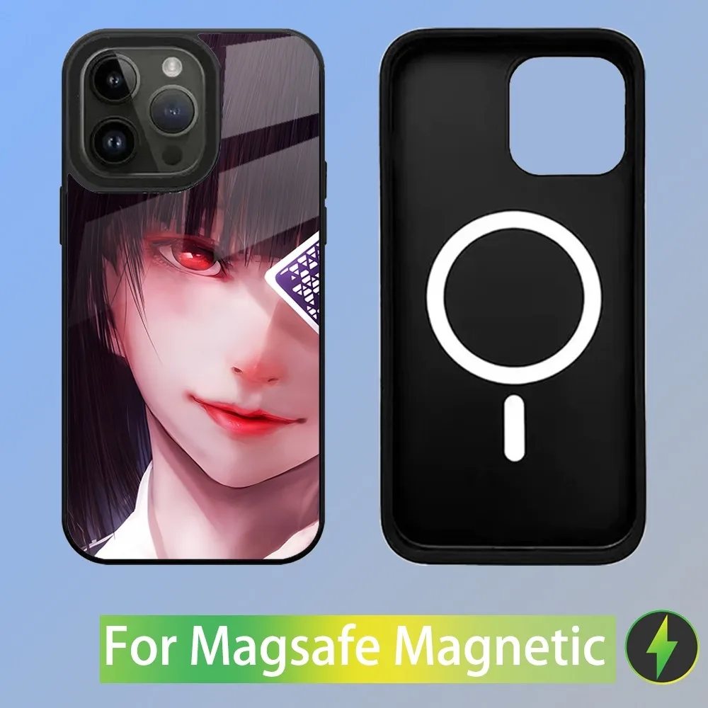 Anime Kakegurui Jabami Yumeko Phone Case For iPhone 16,15,14,13,12,11,Plus,Pro,Max Mini Magsafe Magnetic Wireless Charging