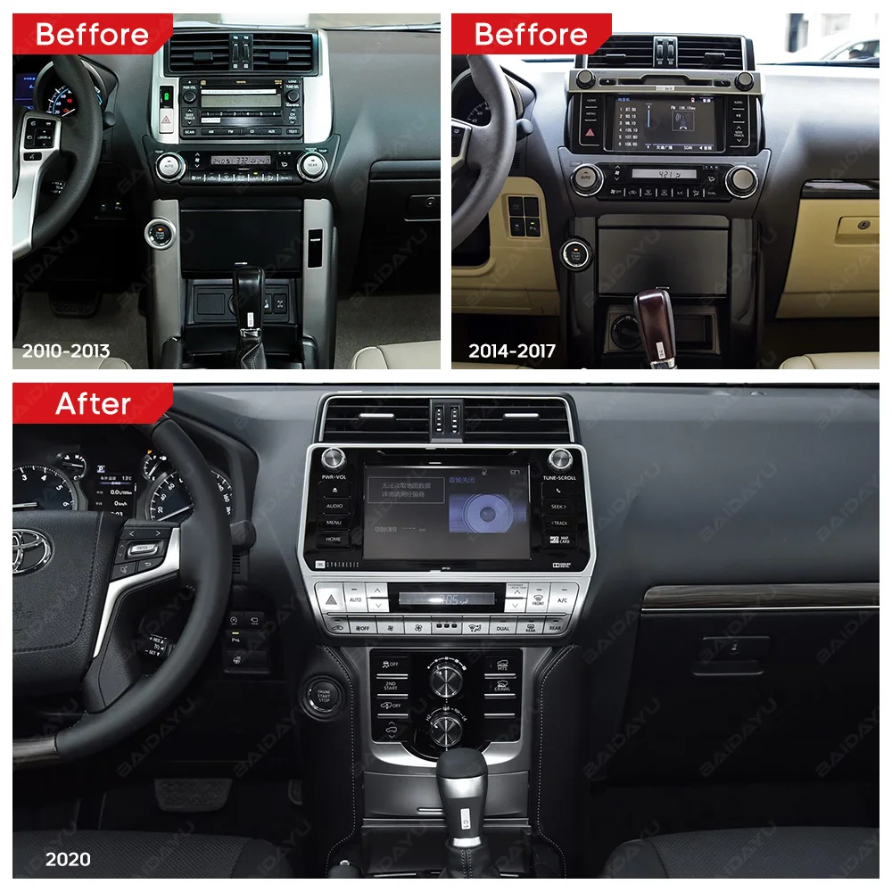 Car Interior Upgrading for ToyotaPrado 2011-2018 Upgrade to 2018 Fj150 Fzj150 Car Interior Decoration Parts