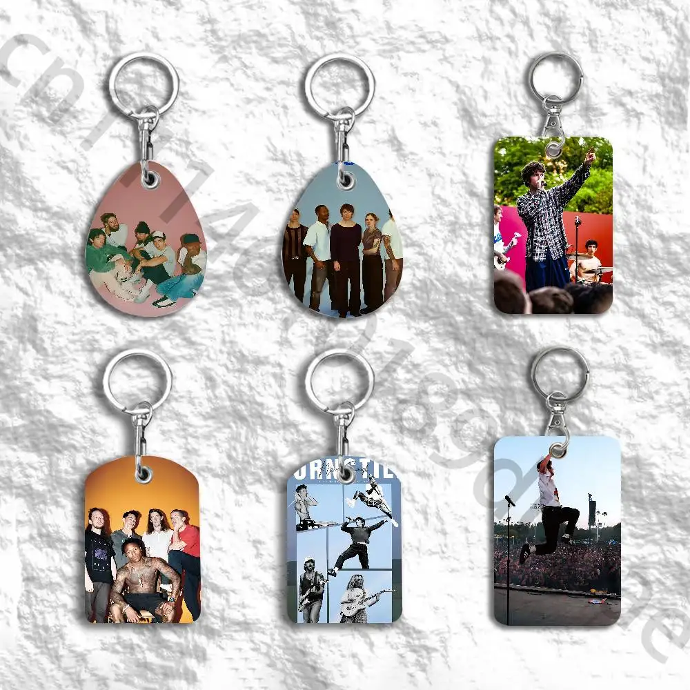 T-Turnstile Protective Printed Leather Card Case Metal Keychain Accessory