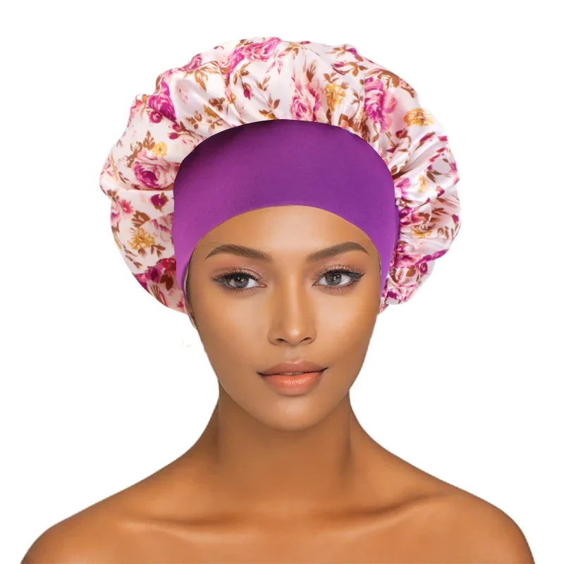 

Satin Sleep Night Hat Women African Print Headscarf Muslim Hijab Beanies Bonnet Chemo Cap Hair Loss Hair Care Headwear Silk Hats