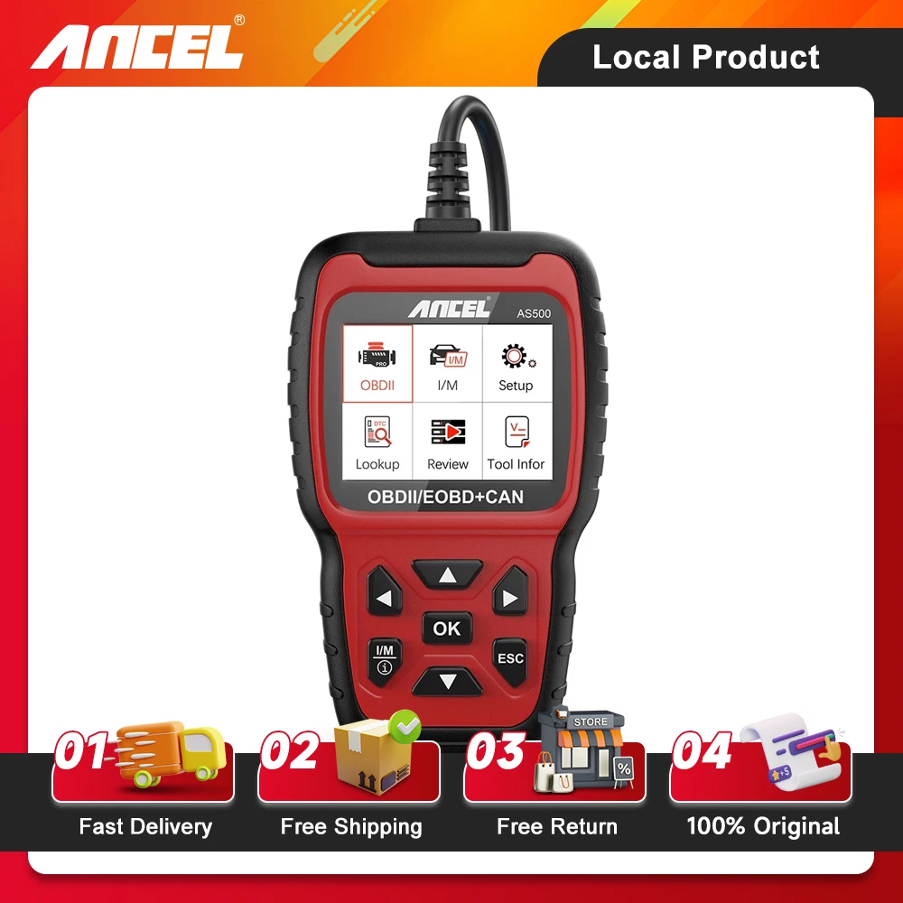 

Ancel AS500 Car OBD2 Scanner Automotive Code Reader Engine Check Free Update OBD OBD2 Automotive Scanner Car Diagnostic Tool