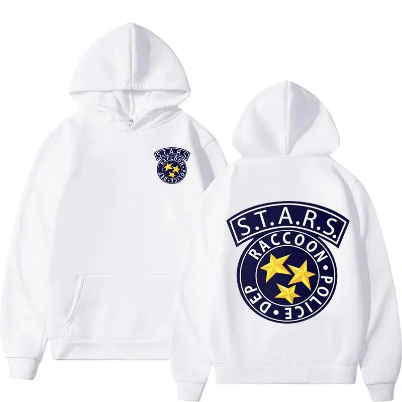 Limited Resident Evil Logo Graphic Hoodies Men\'s Harajuku Y2k Long Sleeve Sweatshirts Male Fashion Cool Casual Hoodie Streetwear