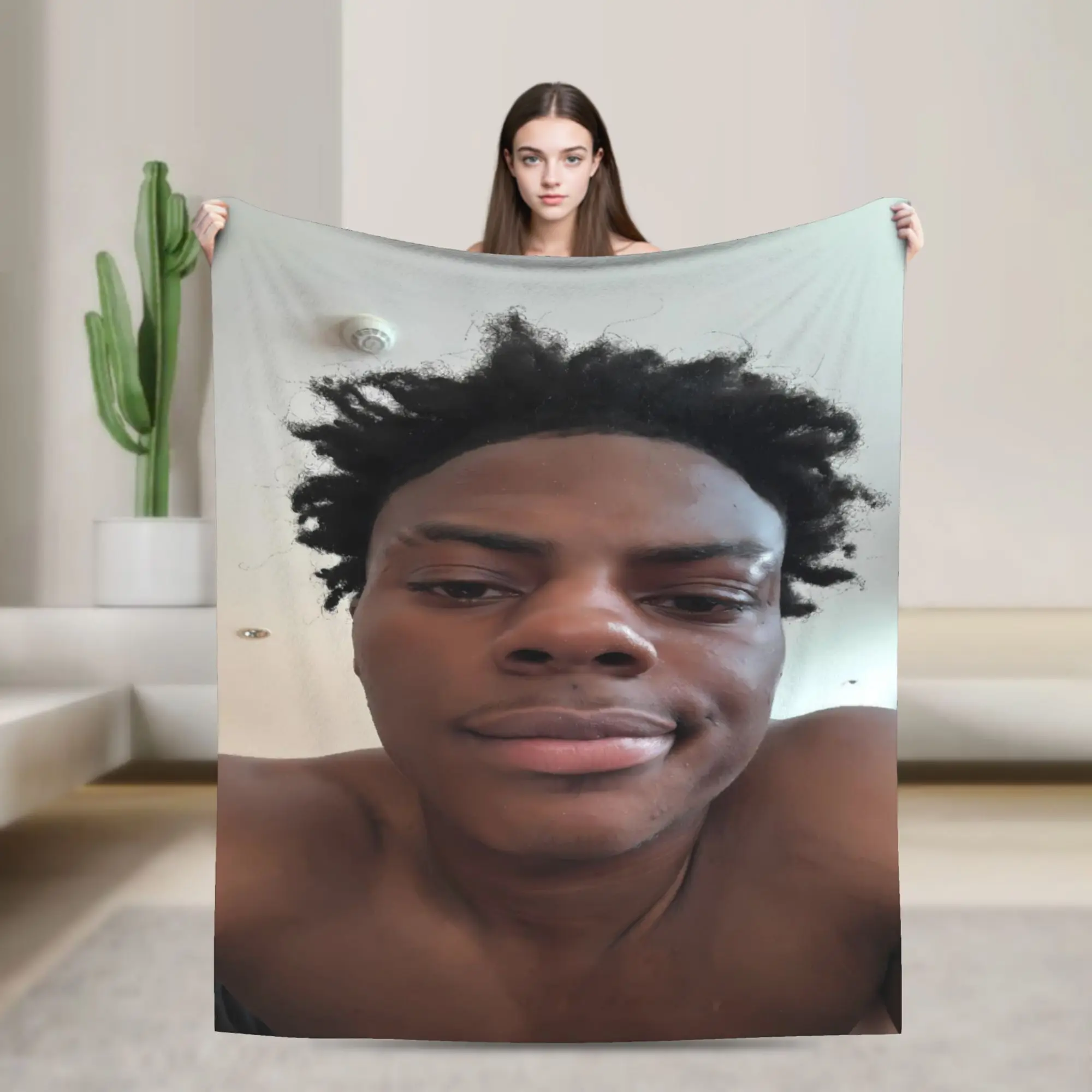 IShowSpeed Funny YouTuber Flannel Blanket  Soft Throw Blanket for Home Decor Camping Funny Bedspread Sofa Bed Cover