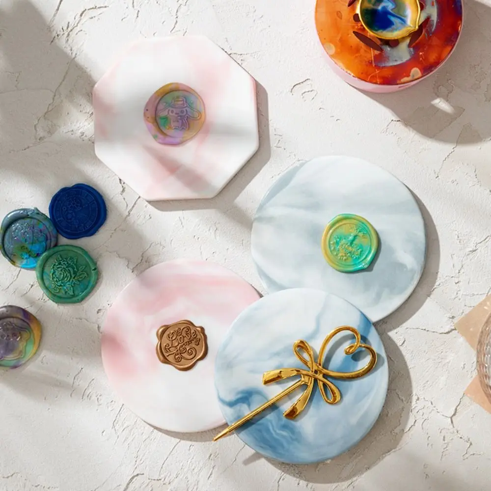 Beautiful Hand Account Marble Coaster Heat Insulation Pad Fire Paint Seal Pad Demoulding Base Plate Fire Paint Off Template