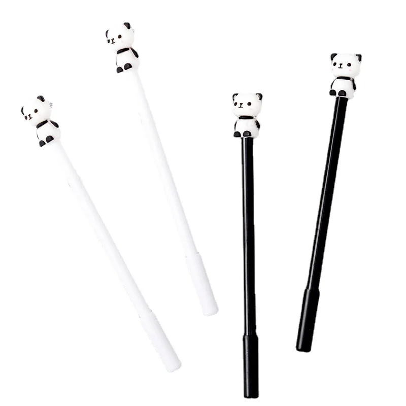 

4Pcs Wholesale Creative Student Cute Black and White Panda Gel pens Student Animal Series Stationery Back to school