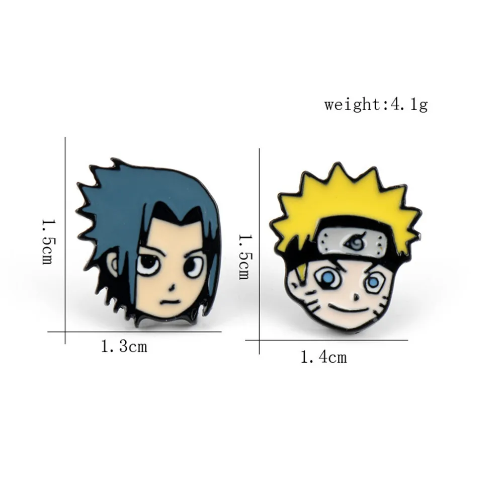 Anime Hatake Kakashi Uchiha Sasuke Haruno Sakura Uchiha Madara Tsunade Gaara Action Figures Kids Toy Cosplay Gift Metal Earrings