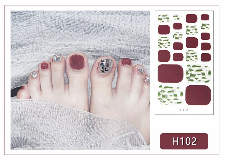 Flower Nail Art Stickers Bronzing Simple Solid Color Nail Sticker Fully Waterproof and Easy to Apply for Women & Girls