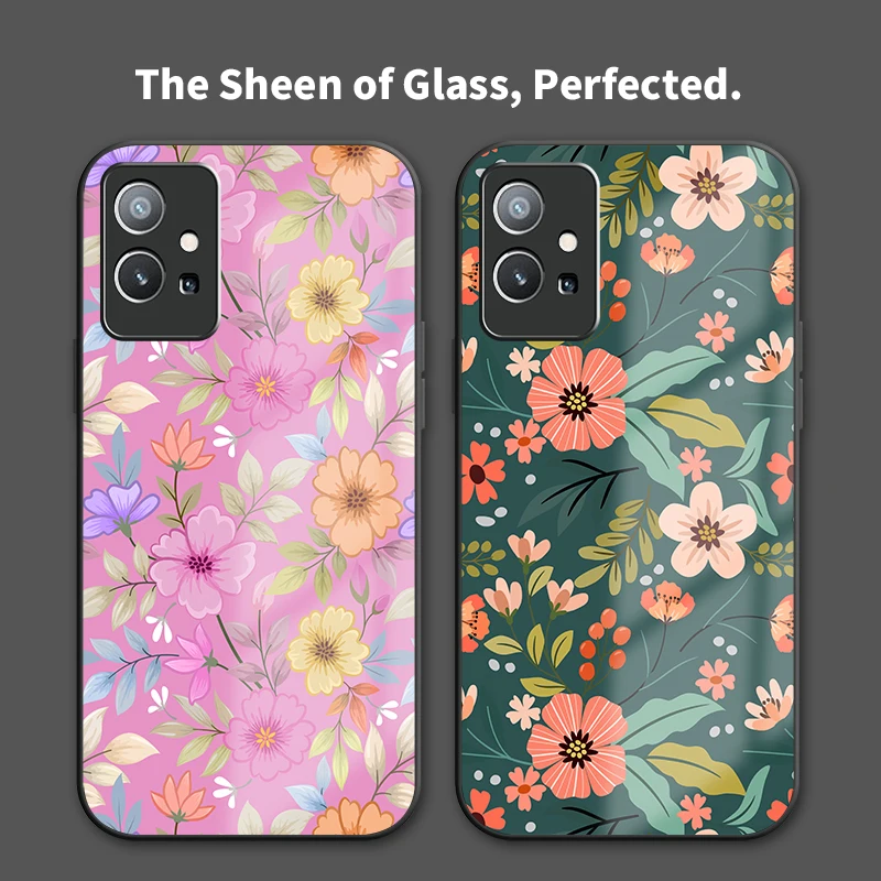 الفاخرة زهرة اللوحة جراب هاتف ل Vivo Y35 زائد Y33 Y33S Y55 5G Y53S Y52T Y52 Y51A Y51 Y50 Y39 Y36 سيليكون غطاء ناعم #2