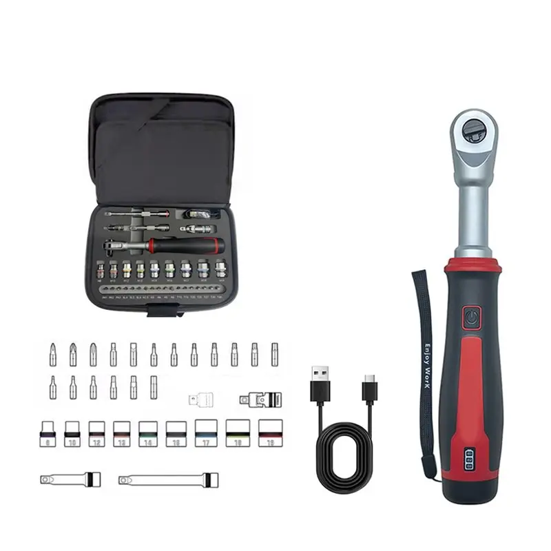 [NEWA08R】 High Torque Electric Ratchet Wrench 320RPM 3.6V Type C Adjustable Spanner, For Automotive Repair Hand Tool Set