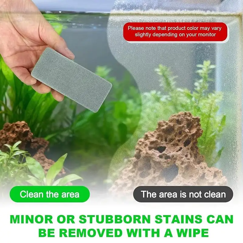 #2/4Pcs Double Sided Aquarium Sponge Brush Fish Tank Glass Cleaner Tool Algae Scraper Remover Scrubber For Home Aquariums Access