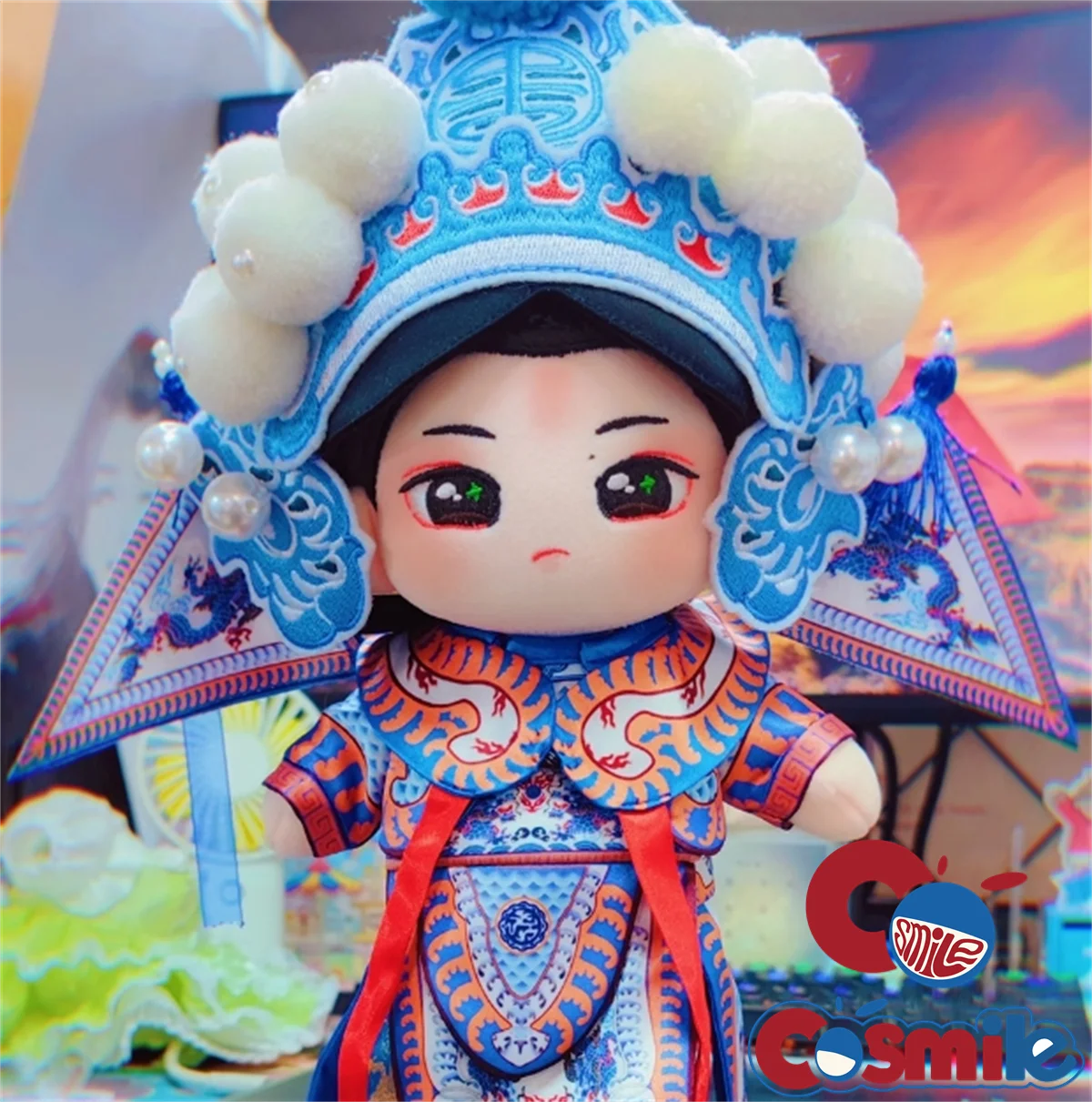 Cosmile Original Beijing Opera costumes Zhao Yun Hua MuLan pony ssfrom China Plush 20cm Doll Body Clothes