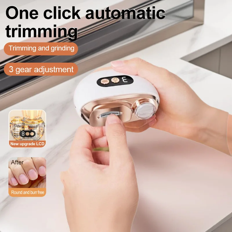 

Многофункциональный электрический триммер для ногтей, антизажимные кусачки для ногтей с подсветкой, автоматический полировщик для ногтей для детей и взрослых, ножницы для ногтей