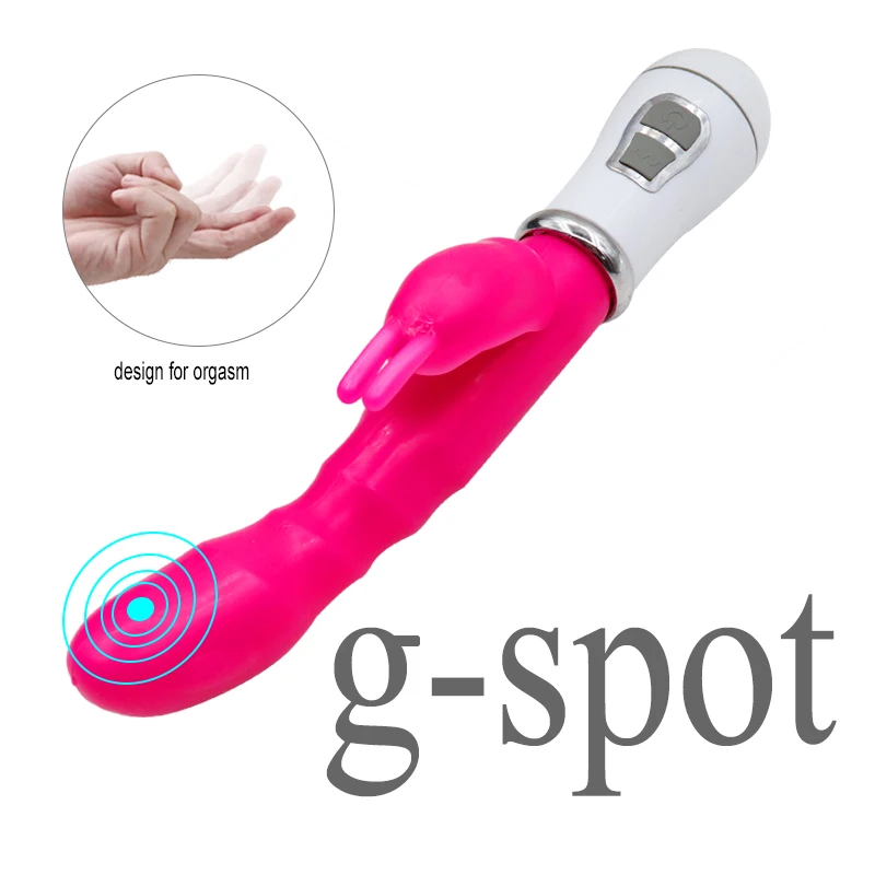 G-spot Mainan Dewasa Alat Vibrator Kelinci Masturbasi Batang Ganda Mainan Seks Dildo Vibrator Produk Seks Dewasa Vibrator untuk Wanita