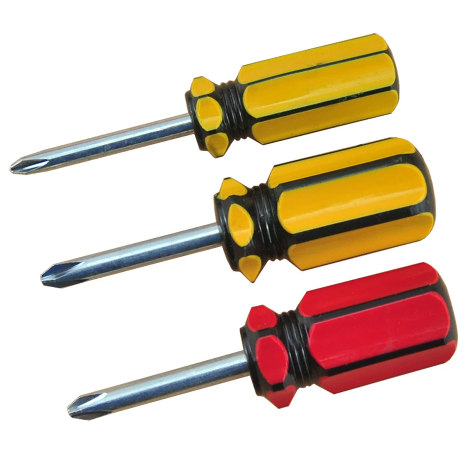 

6x38mm Short Screwdrivers Cross Phillips Slot Slotted Flathead Straight Colorful Slot Type Screwdriver Hand Tool 400pcs