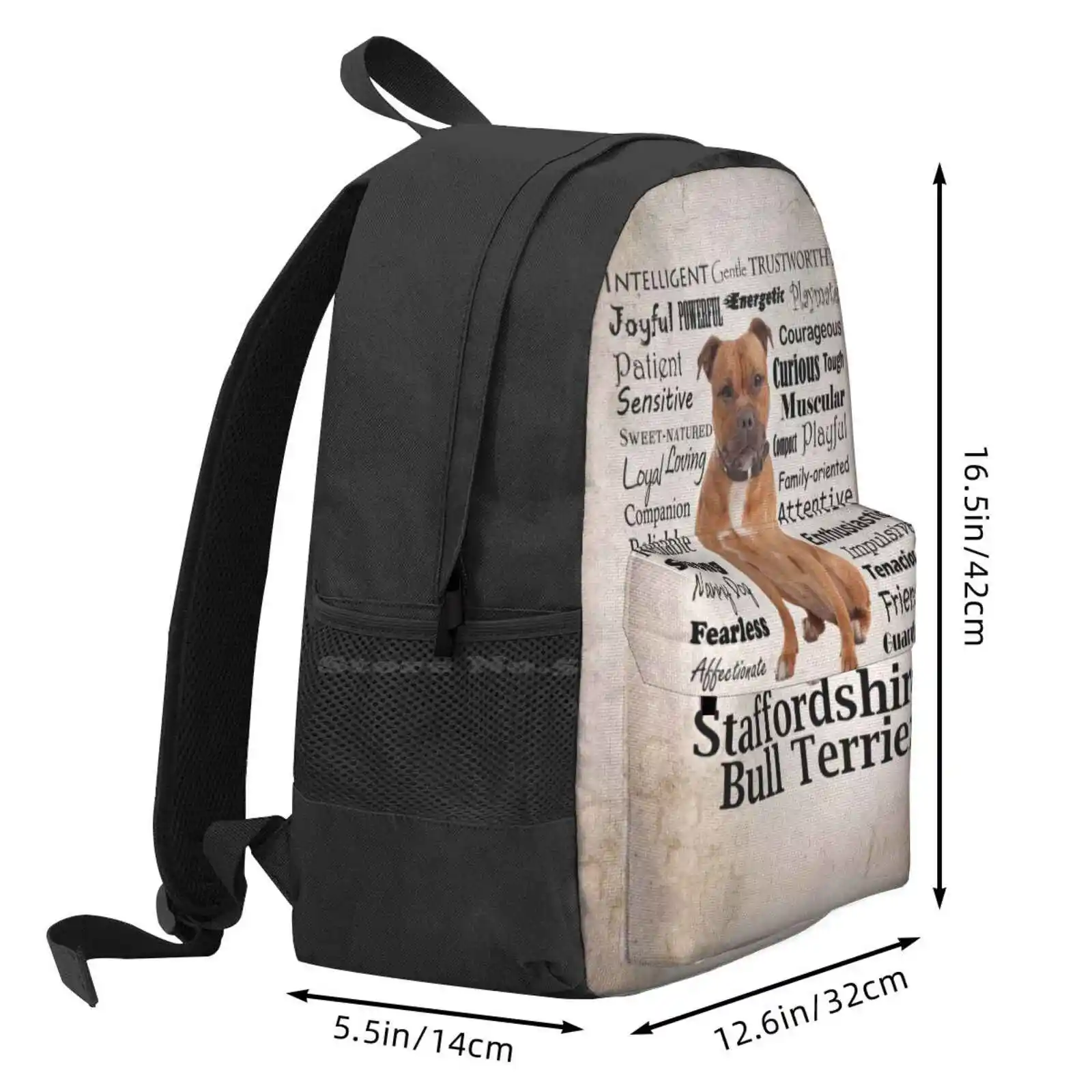 Staffordshire Bull Terrier Traits Hot Sale Schoolbag Backpack Fashion Bags Staffordshire Bull Terrier Staffie Staffy Dog Pet