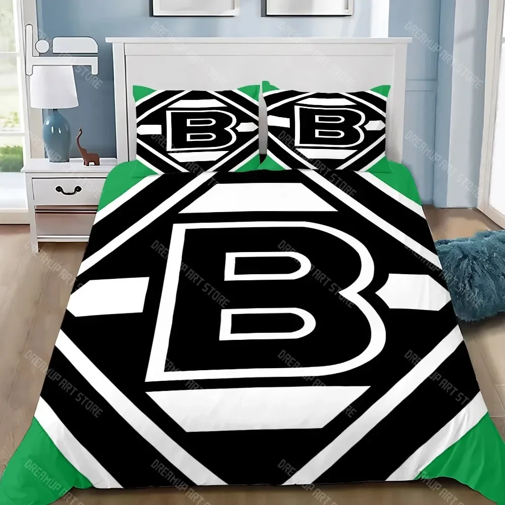 Duvet Cover Pillowcase Bedding Set BorussiaS M-MonchengladbachS Adult BoyGirl Bedroom Decoration Children Gift Single Large Size