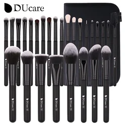 DUcare pennello per trucco nero trucco professionale ombretto fondotinta in polvere pennelli per trucco per capelli sintetici morbidi brochas maquillaje