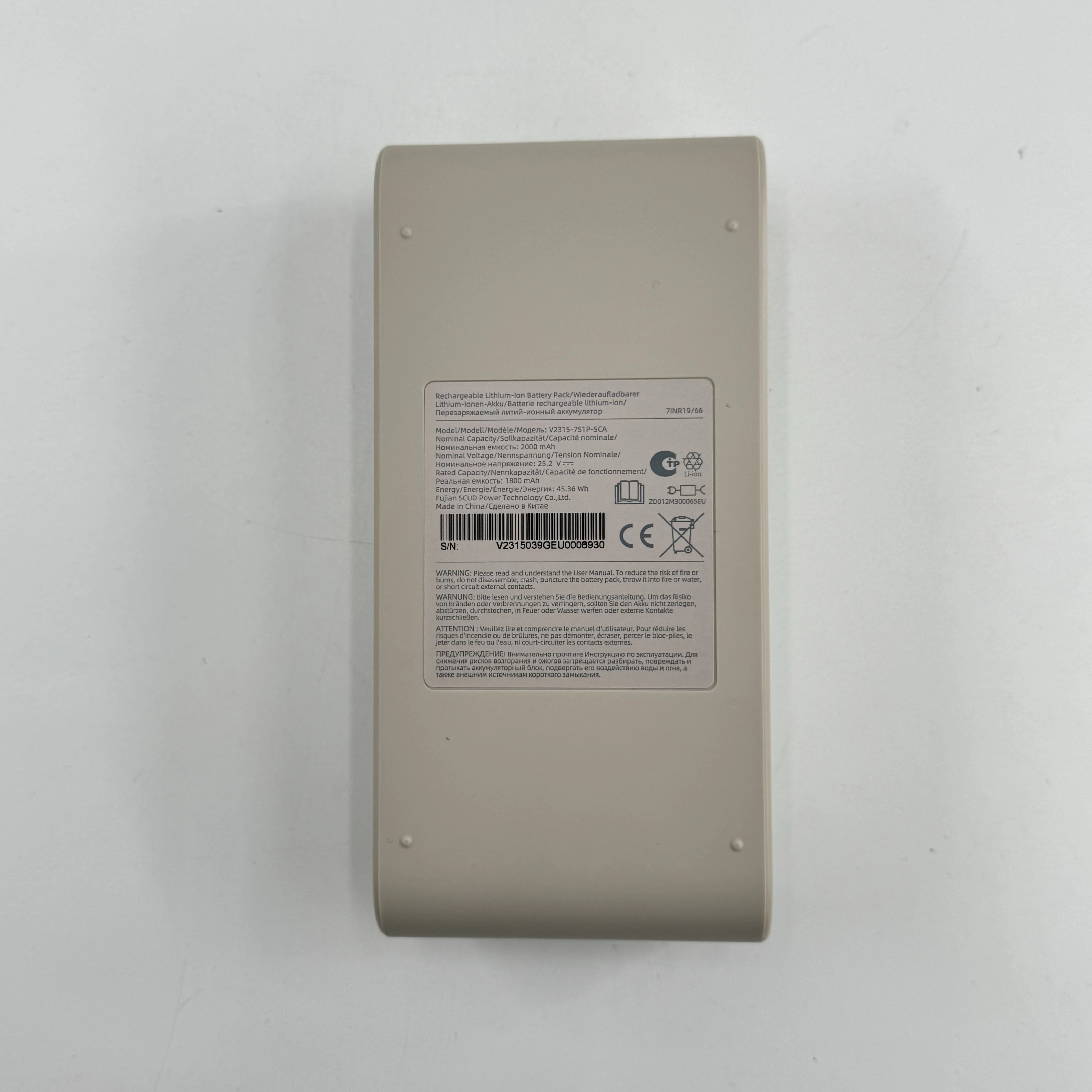 Original Dreame U20 Wireless Vacuum Cleaner Pack Replacement Battery