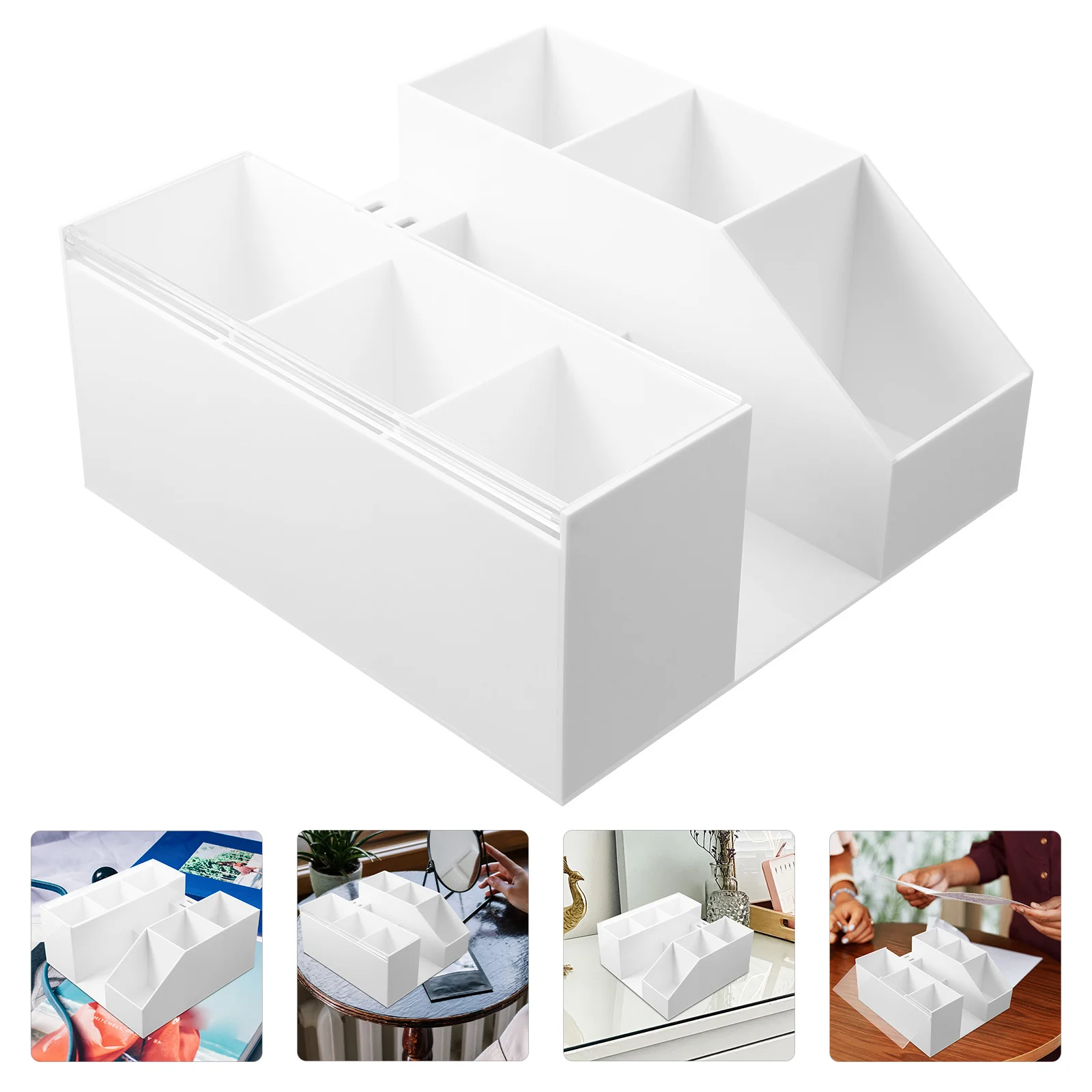 アクリル製まつげツールデスクトップ収納ボックス、すっきりとしたまつげオーガナイザー、まつげピンセットスタンド、メイクアップ収納ホルダー、まつげツールラック