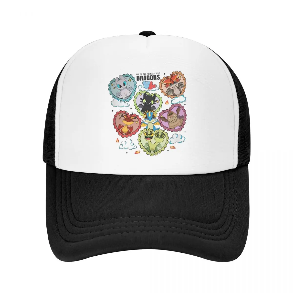 

In My Dragon Era HTTYD Toothless Mesh Baseball Cap Trucker Worker Cap Dad Hat Adjustable Fishing Hat Summer Trucker Caps