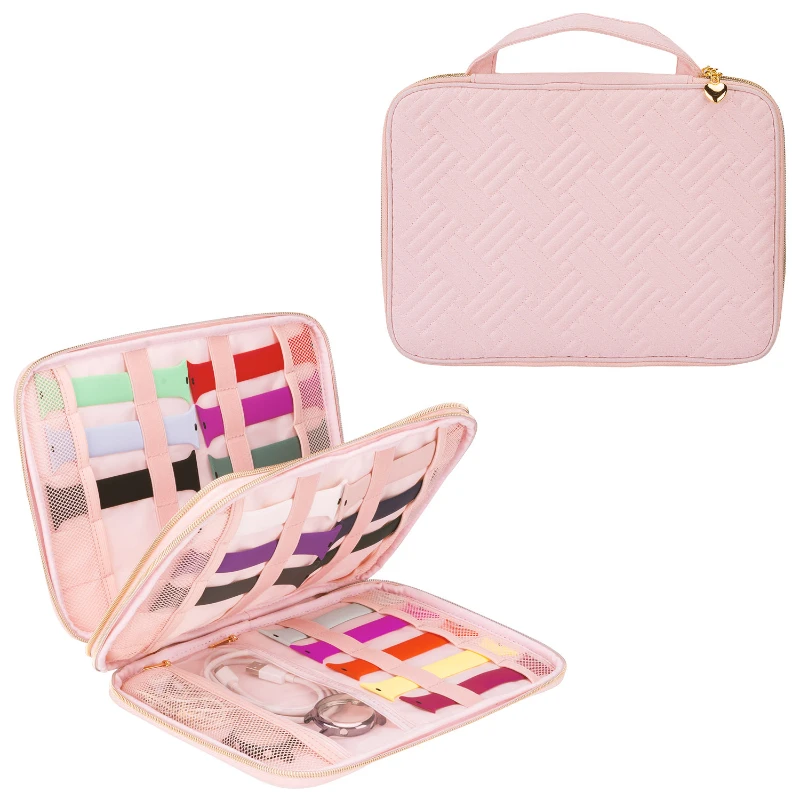 

Watch Band Organizer Watch Straps Holder Carrying Case Storage Bag Travel Pouch for Women Men Most Sizes of Watch Bands Hot Sale