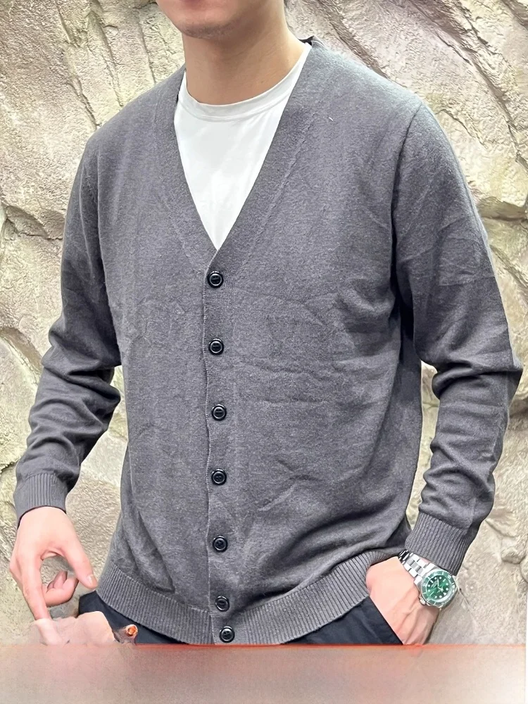 

Ele Camere Woolen Knitted Cardigan for Men Soft Smooth Warm Casual Sle Long Sve V-Ne Comfortable Breathable