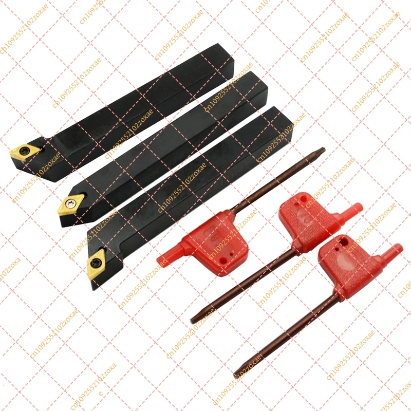 3Pcs CNC Lathe Tool Holder Set, 1/2 Inch SDNCN1212H07 SDJCL1212H07 SDJCR1212H07 with DCMT070204 Carbide Inserts