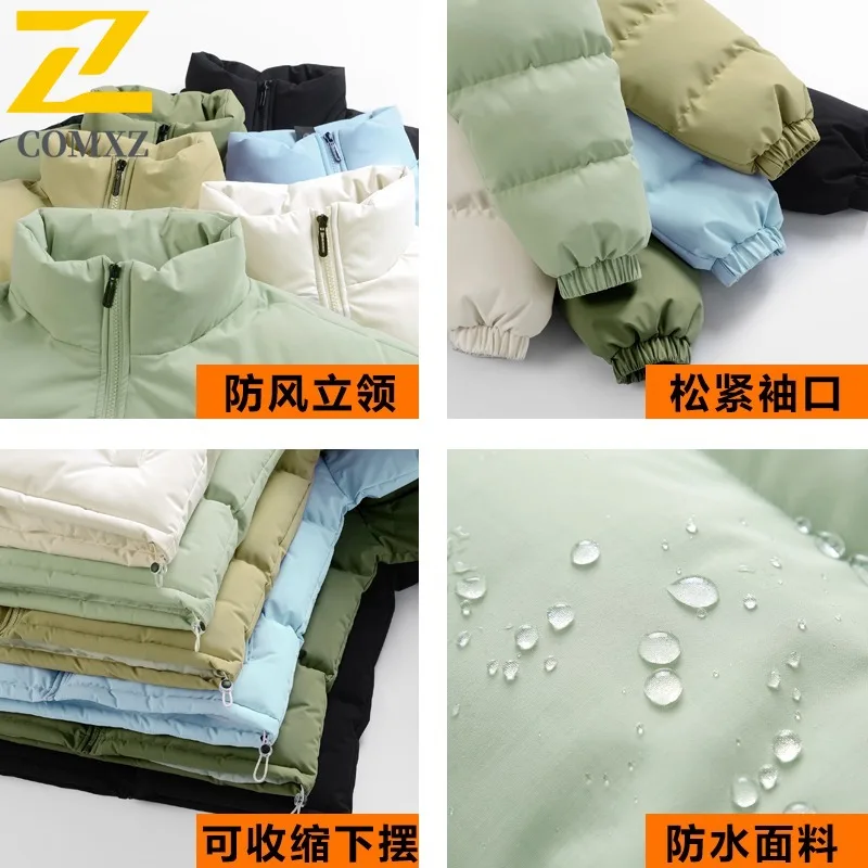 سترة مبطنة للرجال من COMXZ كاجوال بياقة واقفة للمشي لمسافات طويلة والسفر والحماية الباردة سترة ترفيهية خفيفة الوزن للشتاء سترة واقية جديدة #4