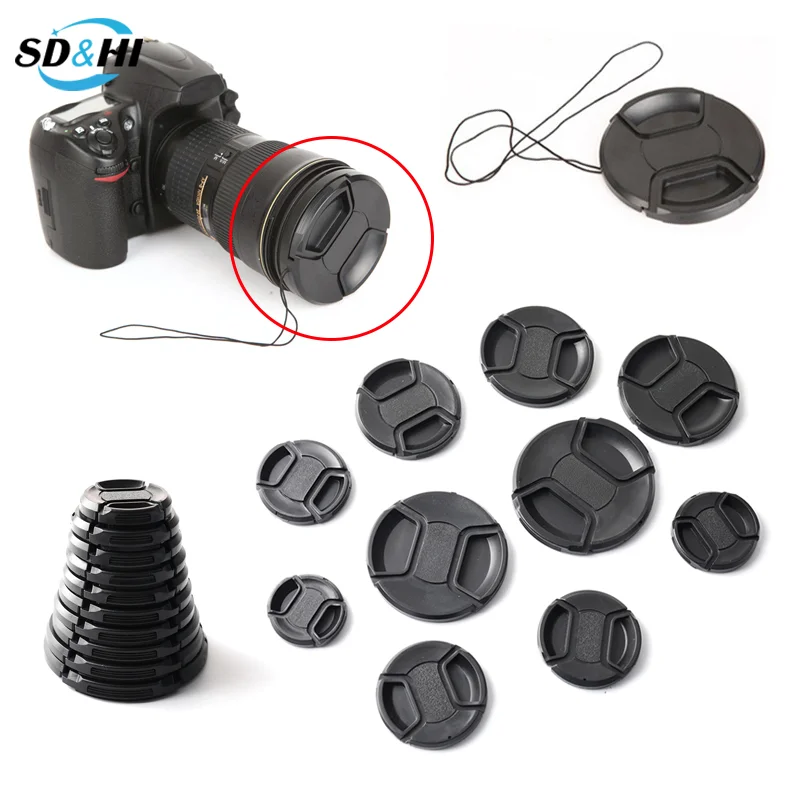 Camera Lens Cap High-quality 40.5mm 49mm 52mm 55mm 58mm 62mm 67mm 72mm 77mm 82mm Snap on Front Lens Cap for Camera