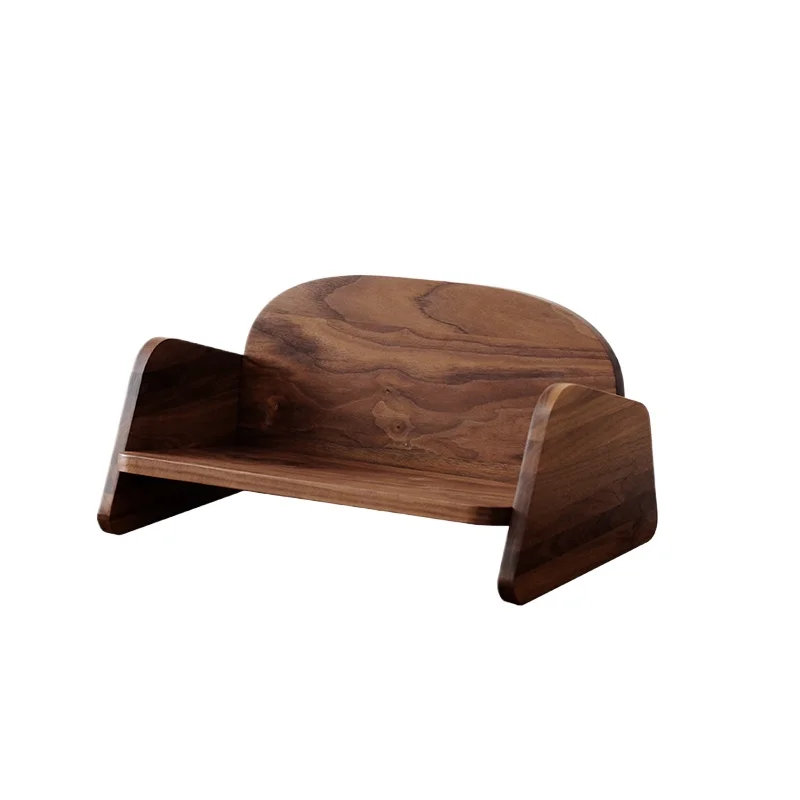 

*Creative simple black walnut solid wood desktop small bookshelf wooden desktop storage shelf book shelf