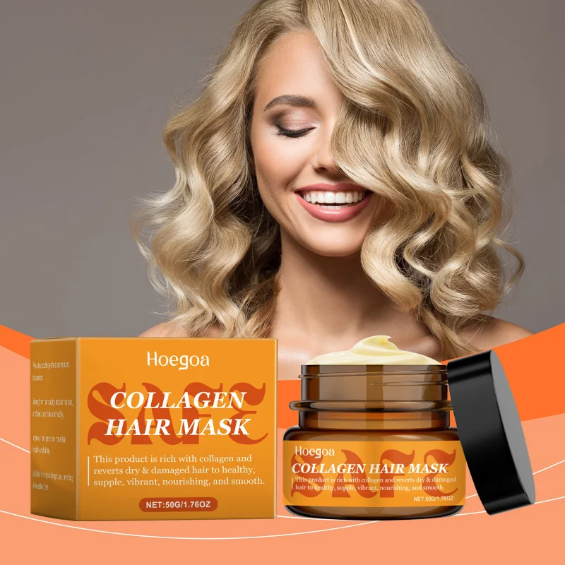 

Collagen Hair Mask - Deep Moisturizing Treatment For Dry Damaged Hair - Reduces Frizz & Tangles - Restores Shine & Softness