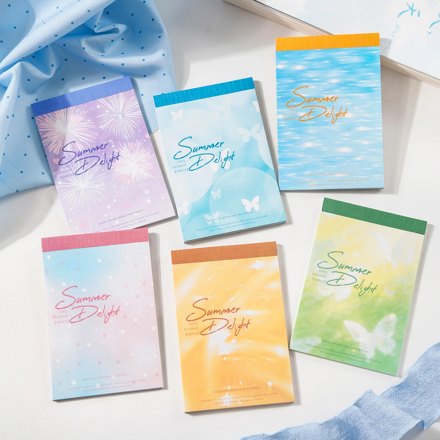30Pcs Watercolor Pastel Background Paper, Aesthetic Sky & Floral Journal Sheets