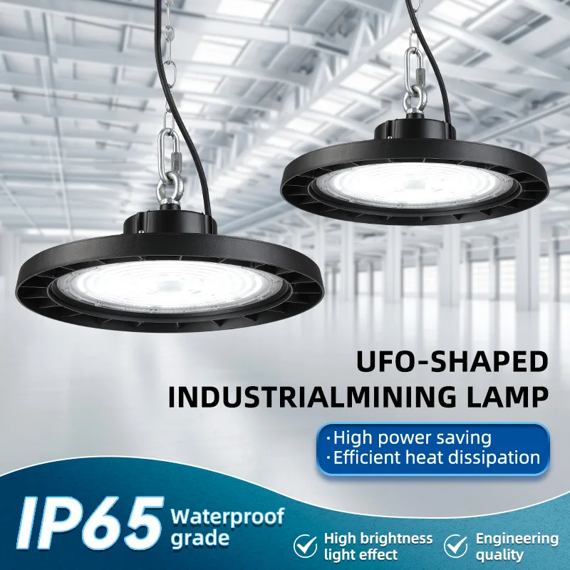 ارتفاع خليج ضوء UFO LED 220 فولت 100 واط 150 واط 200 واط ملعب الأعمال مستودع مصباح المرآب السوبر مشرق الإضاءة الصناعية التعدين مصباح #1