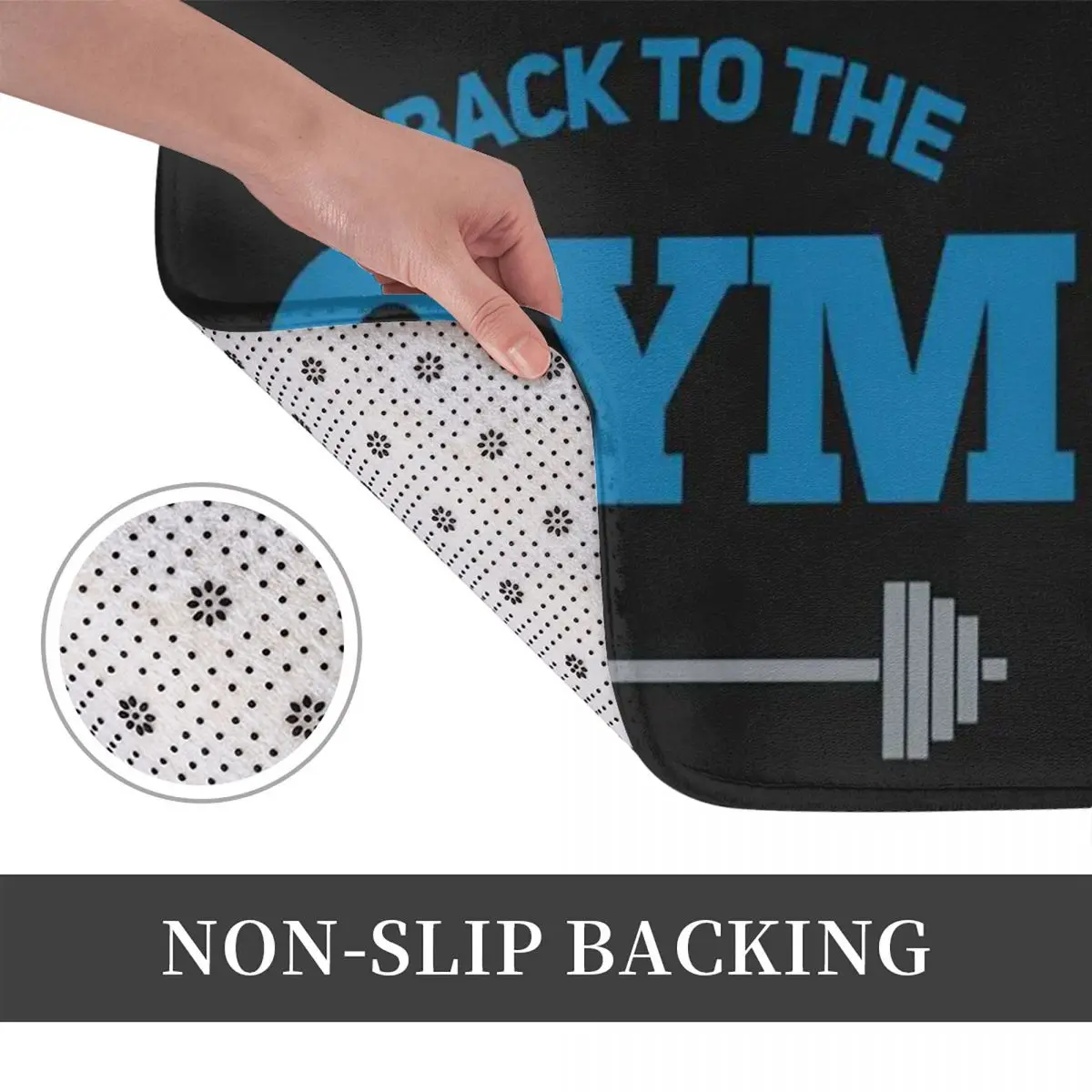 GYM Exercise Time Anti-slip Doormat Floor Mat Antiwear Carpet Rug for Kitchen Entrance Home Bedroom Footpad Mats