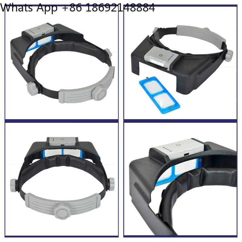 Charging 3.5 times reading gift glasses repair clocks 4LED head-mounted magnifying glass