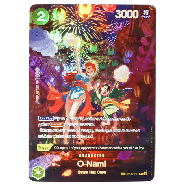 Anime One Piece OPCG High quality Cards Luffy Nami Okiku Porche