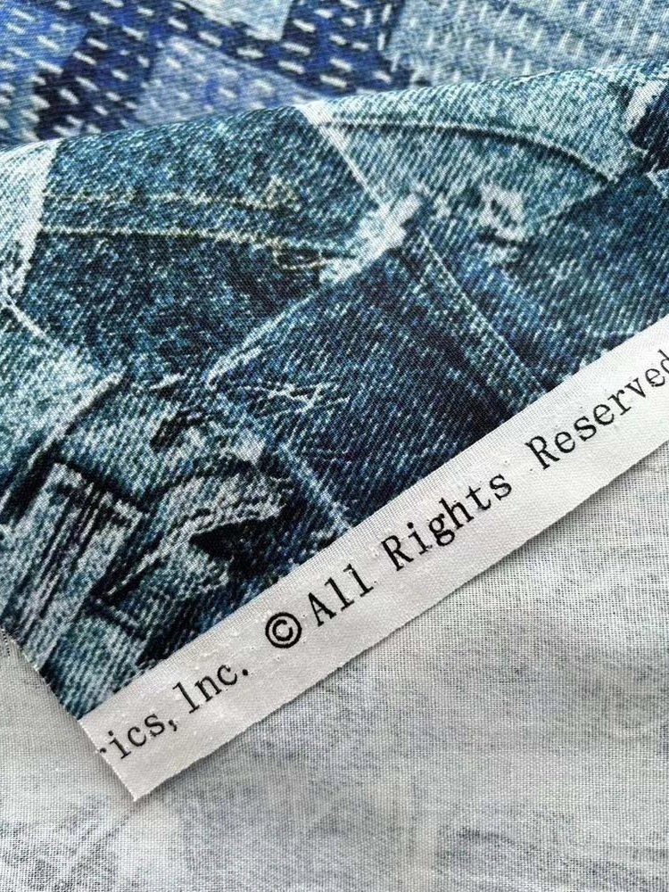 Vintage Patchwork Nieregularna sprana tkanina dżinsowa Diy Płaszcz Koszula Casual Garnitur Spodnie Sukienka Szycie Hurtownia Materiał Tkanina na