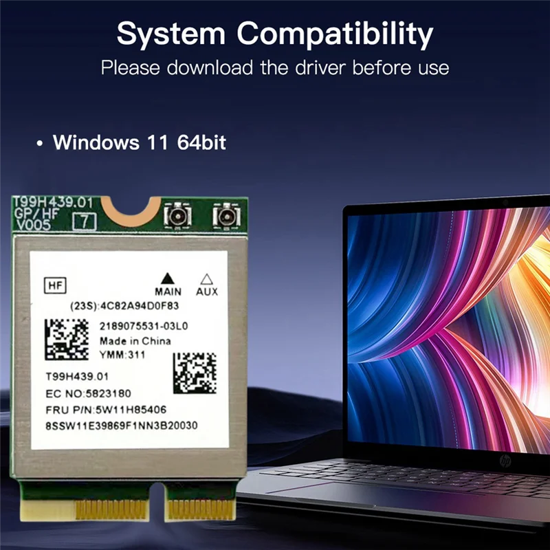 

MT7927 Wifi7 Card 8774M Tri-Band 2.4G/5G 6G Wireless Wifi Network Card Bluetooth 5.4 Gigabit Adapter