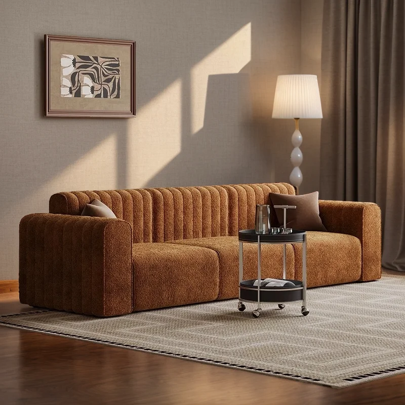 중세 레트로 디자이너 모듈 조립형 직선형 패브릭 소파 중세 거실 B&B 뷰티 살롱 리셉션 소파