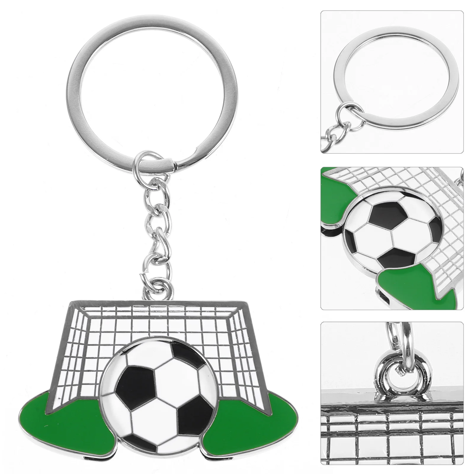 

Football Keychain Metal Shopping Trolley Token Key Ring Portable Lightweight Durable Keychain Decor Pendant For Everyday Use