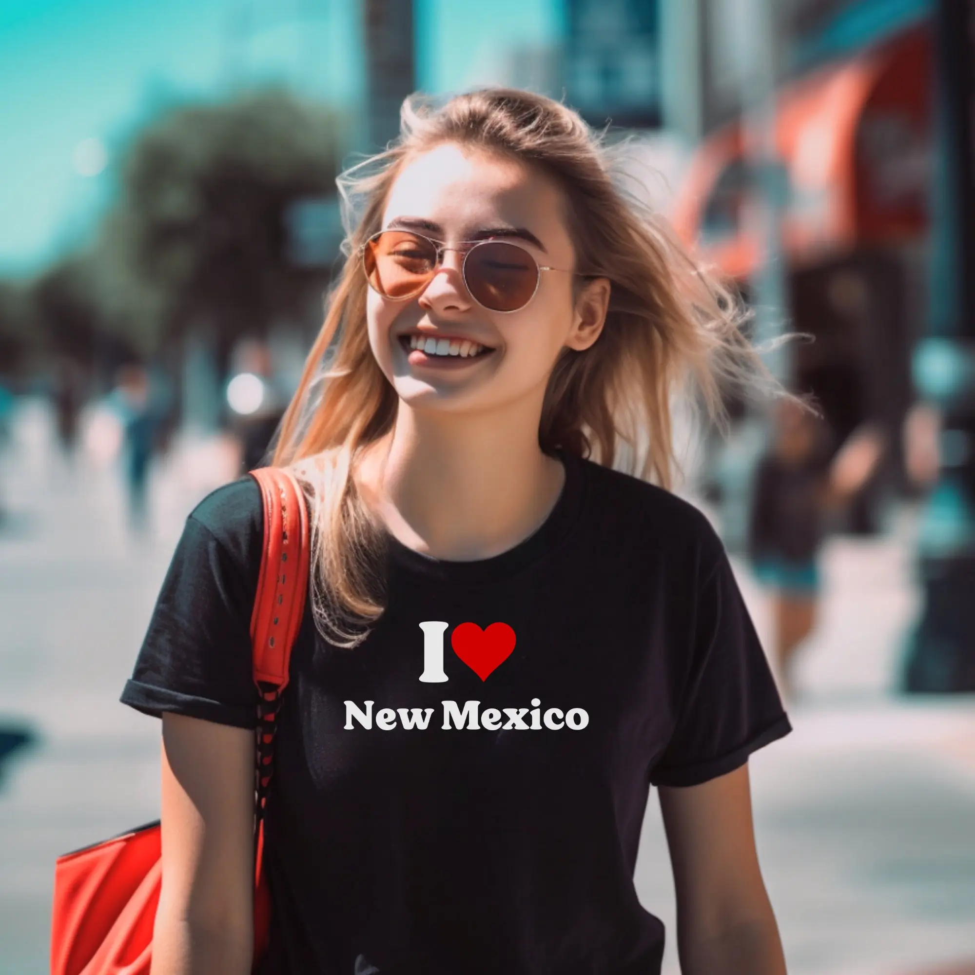 I Love NM Heart T Shirt New Mexico Symbol Land of Enchantment Souvenir Tourist Pride