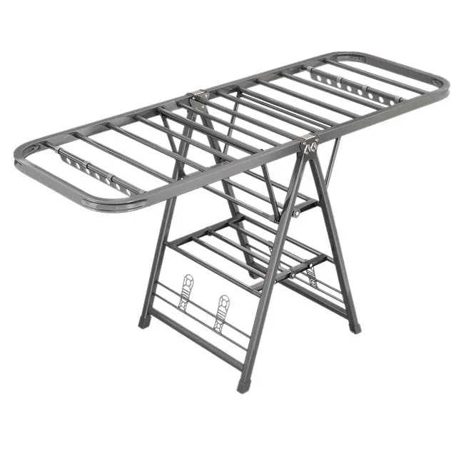رف تجفيف الملابس القابل للطي للاستخدام الداخلي والخارجي، متعدد الوظائف للاستخدام المنزلي