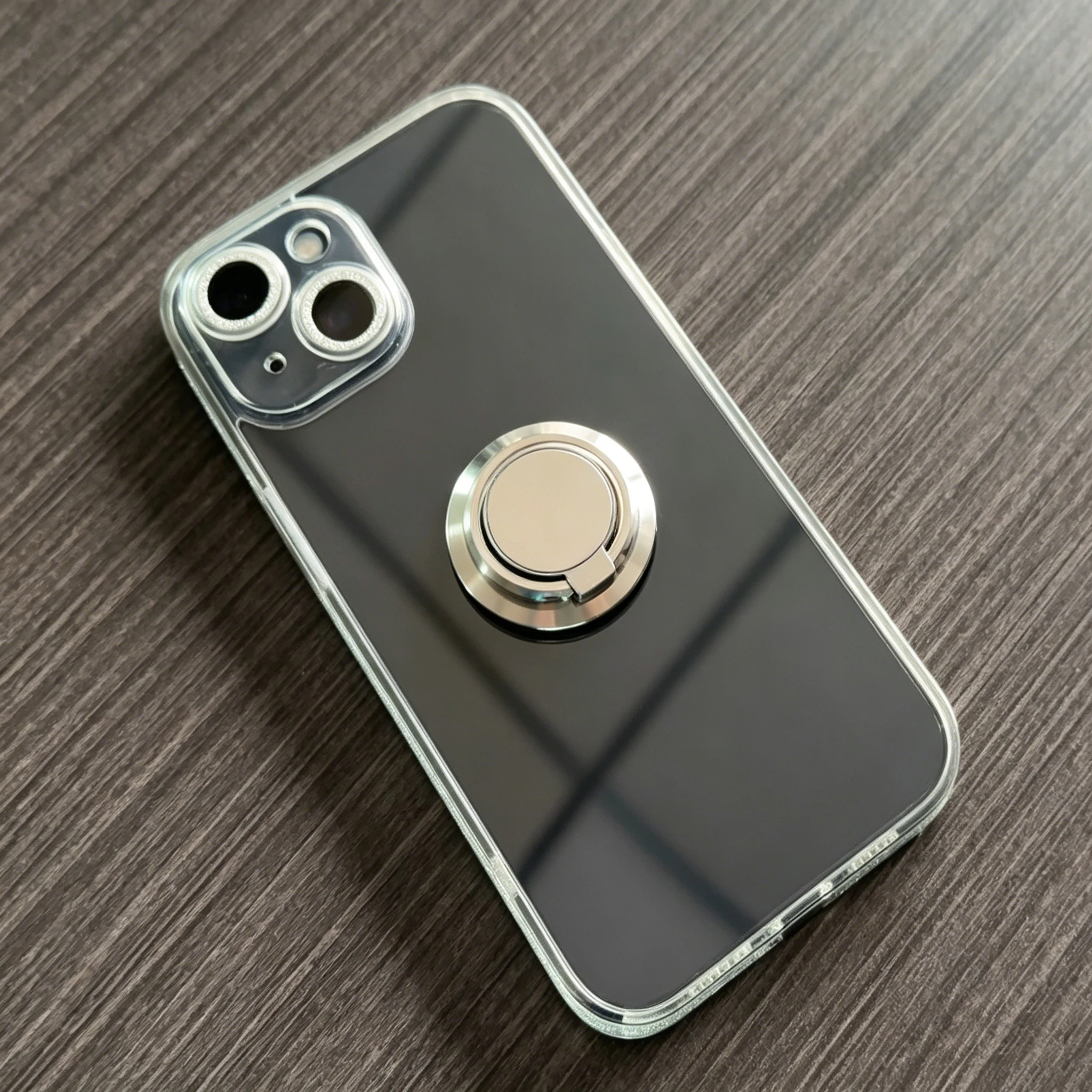 Stainless Steel Car Phone Ring Holder 360° Rotatable Finger Ring Stand Magnetic Car Mount Universal Mobile Phone Back Sticker