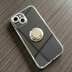 Stainless Steel Car Phone Ring Holder 360° Rotatable Finger Ring Stand Magnetic Car Mount Universal Mobile Phone Back Sticker