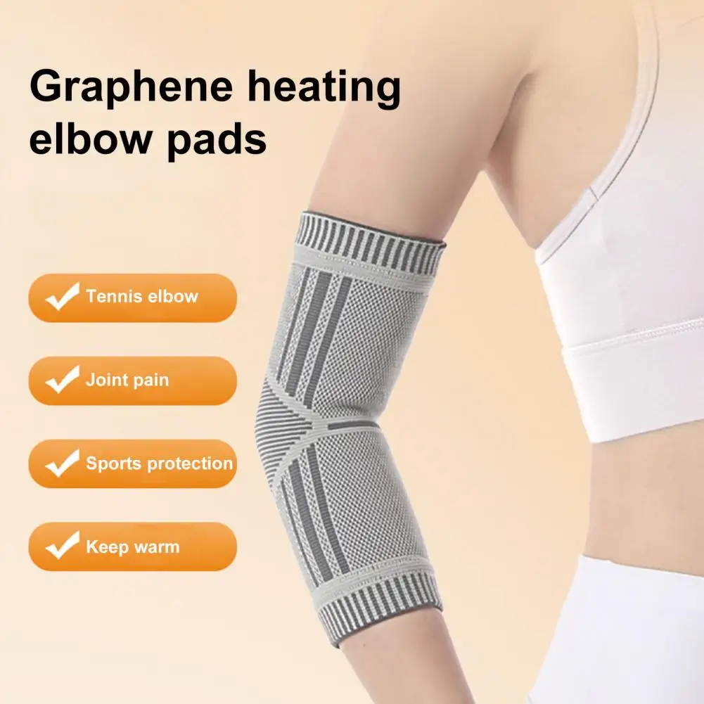 Self-heating Elbow Pads Graphene Fiber Elbow Pads Soft Comfortable Compression Sleeves for Tendonitis Arthritis Winter Warm