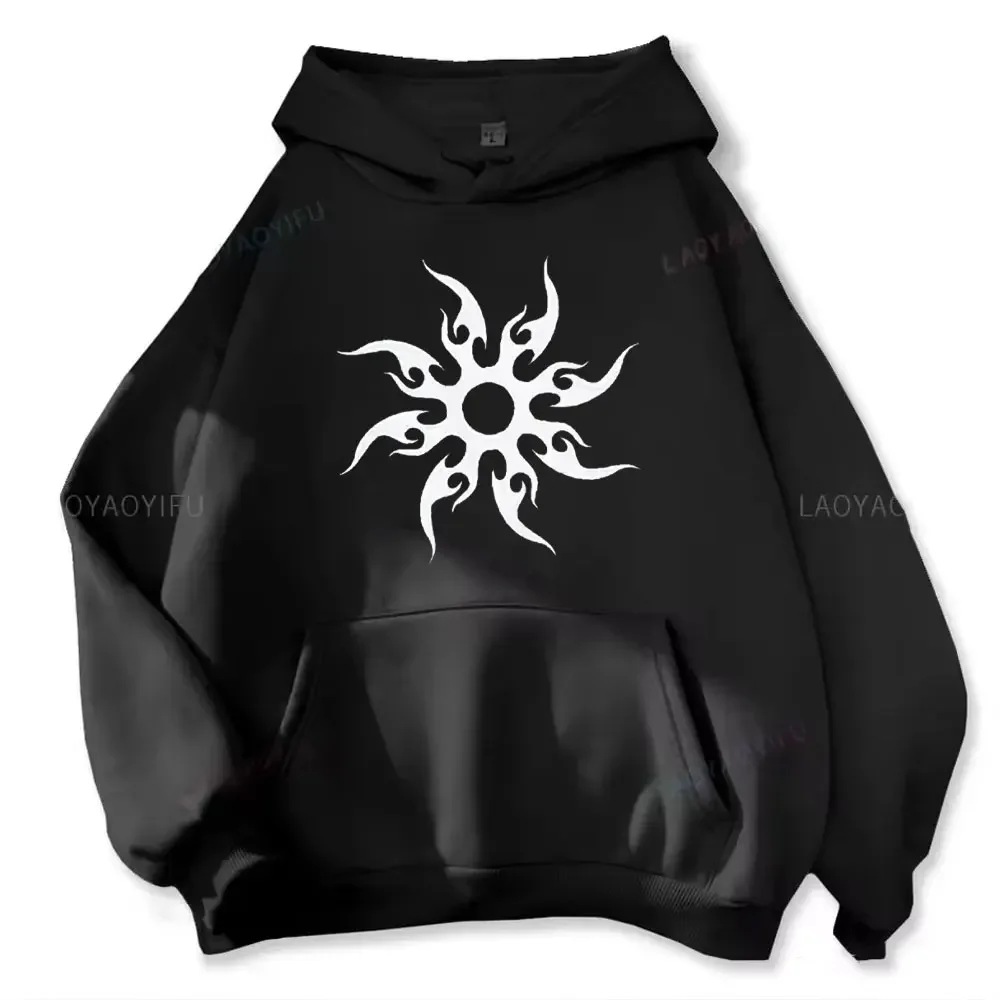 Naruto Nine Tails Seal Hoodie, Hooded Sweatshirt Kurama Symbol Front Print Anime Manga Fan Casual Pullover Streetwear Sweat Top