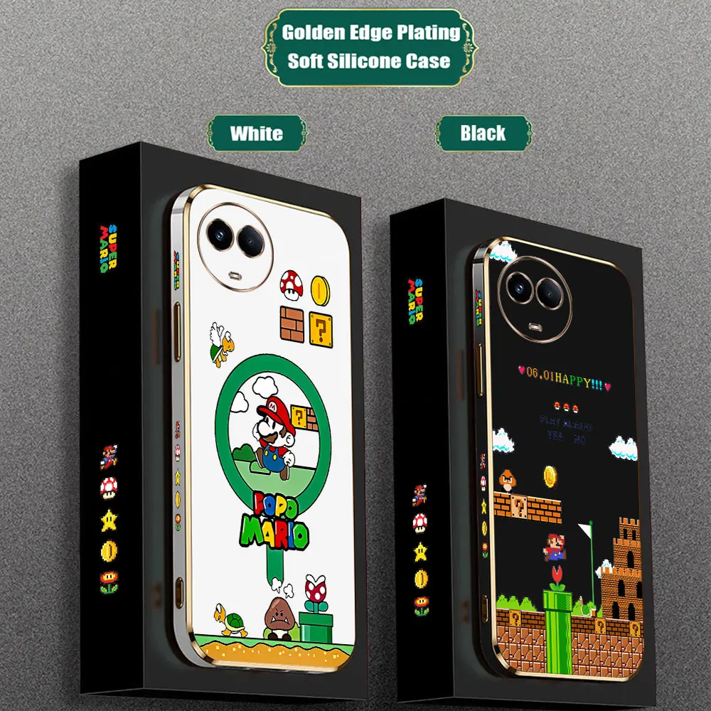 Cartoon S-Super M-Mario Bros E-TPU Case For VIVO V11 V15 V17 V19 V20 V21 V23 V25 V27 V27E V29 V29 V29E V30 V30E S16 S17 S18 5G