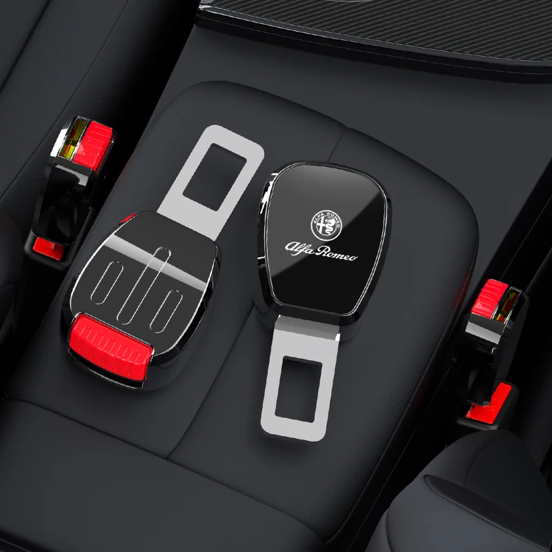Car Stickers Car Seat Belt Clip Extender Safety Seatbelt Lock Buckle Accessories For Alfa Romeo 159 147 GT Giulietta 4C Spider G view 5